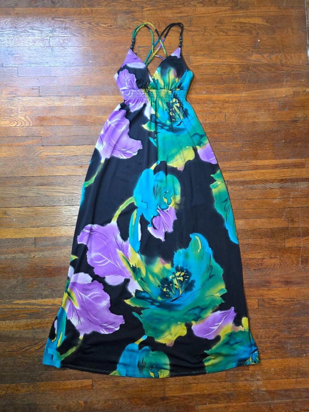 Paper Doll Black Floral Spaghetti Strap Maxi Dress